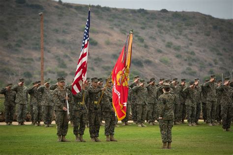 U S Marines With 3Rd Marine Division Present The Colors During The