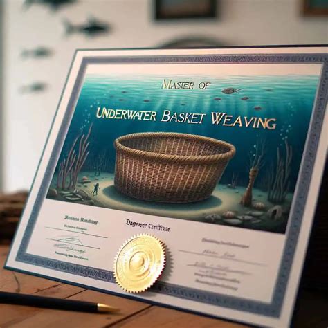 Underwater Basket Weaving Degree Dive Into A New Dimension Of Crafting