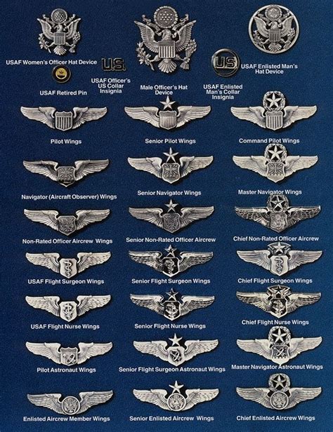 United States Air Force Wings Military Ranks Military Insignia