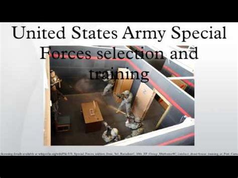 United States Army Special Forces Selection And Training Youtube