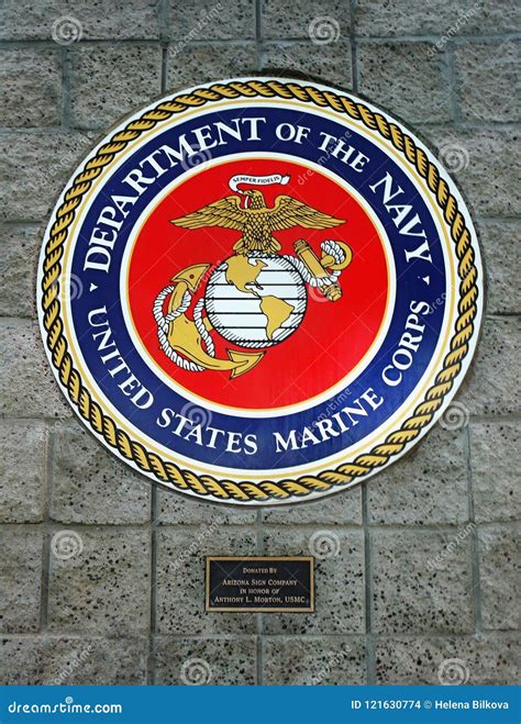 United States Marine Corps Emblem Editorial Stock Image Image Of