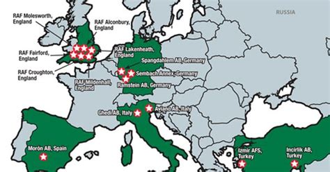 Us Air Force Bases In Europe Map United States Map