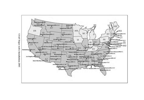 Us Air Force Bases In Usa Map Fulvia Christabel