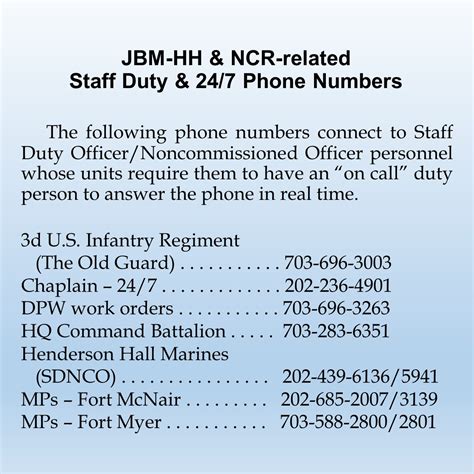 Us Army Phone Numbers