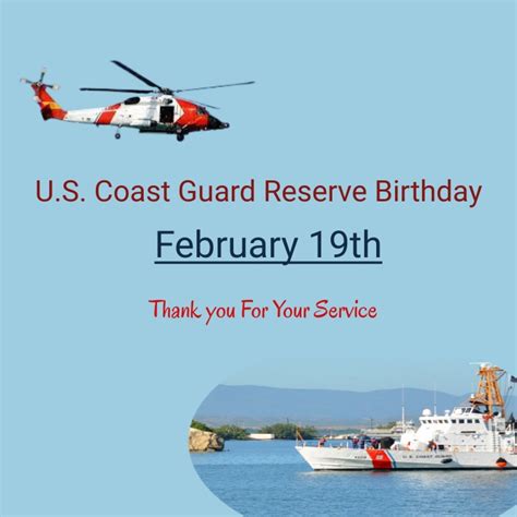 Us Coast Guard Reserve Birthday Template Postermywall