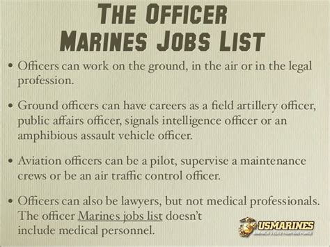 Us Marine Occupations