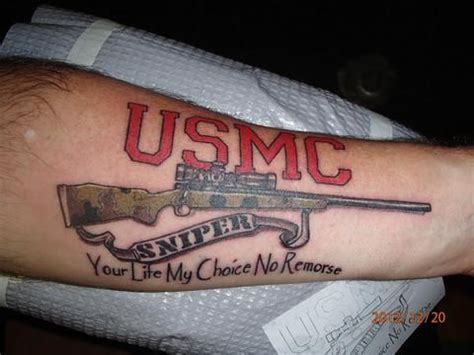 Us Marine Sniper Tattoo Marine Corps Tattoos Usmc Tattoo Tattoos