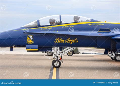 Us Navy Blue Angels Fighter Jet F18 Hornet Cockpit Editorial Stock