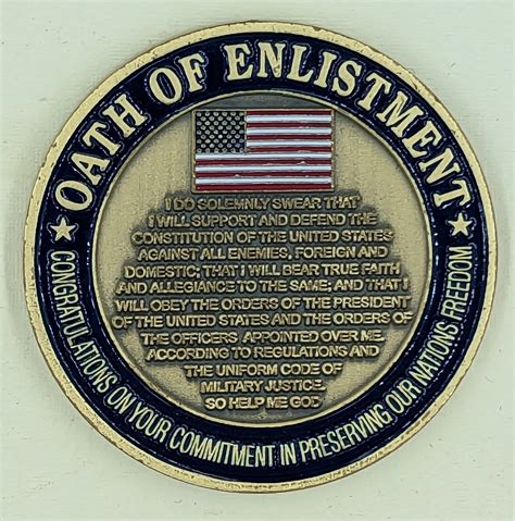 Us Navy Oath Of Enlistment Coin Challenge Coin Company