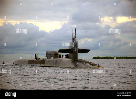 Us Navy Sailors Aboard The Guided Missile Submarine Uss Georgia Prepare