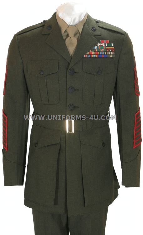 Usmc Male Enlisted Service Dress Uniform A B And C