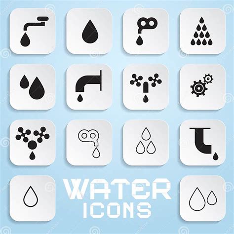 Vector Water Symbols Stock Vector Illustration Of Clean 40898594