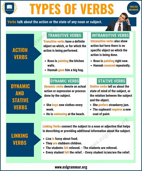 Verb Definition Types Of Verbs With Useful Examples English Study