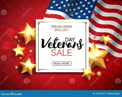 Veterans Day Sale Banner Template Design Vector Stock Vector Image