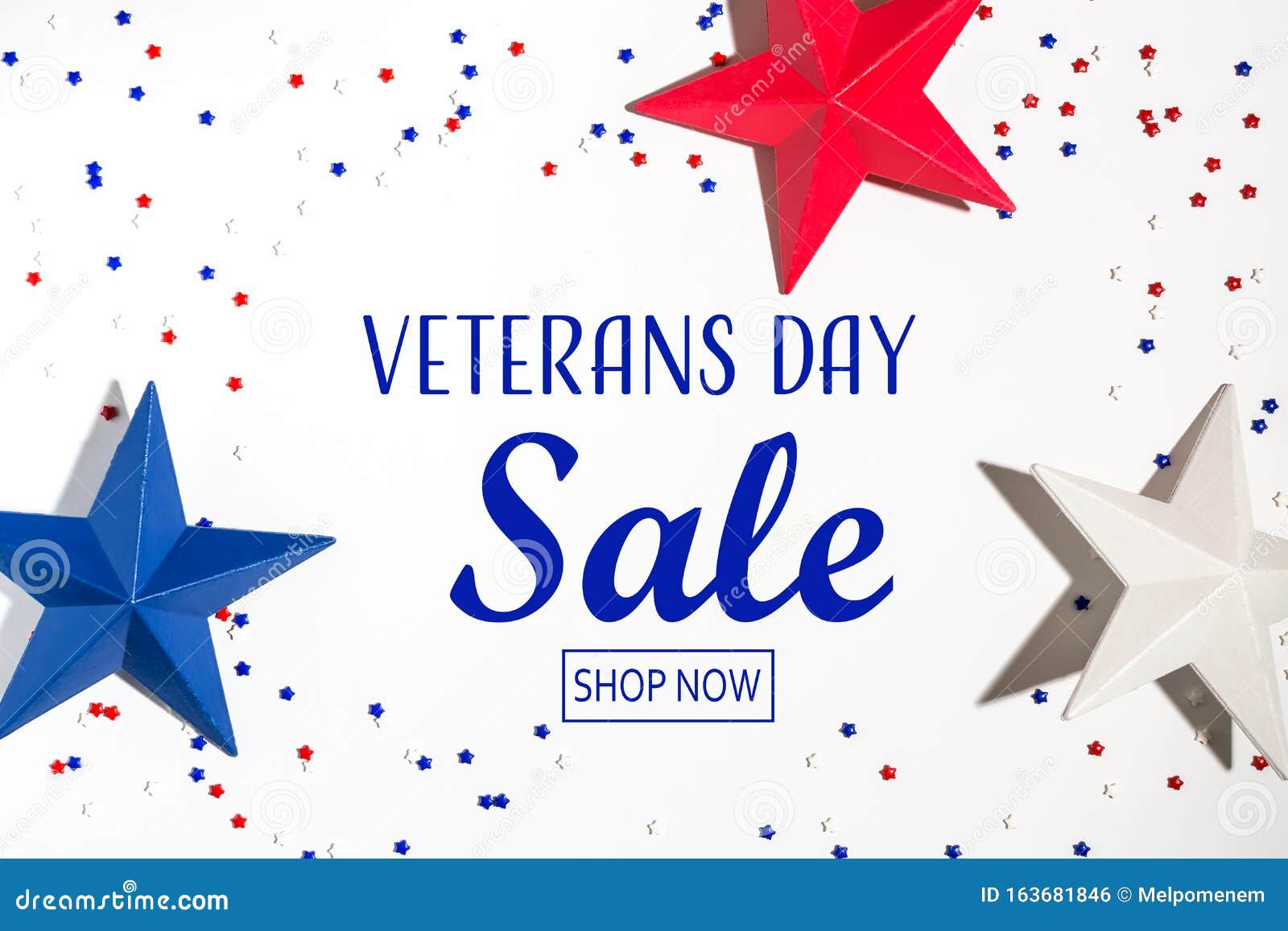 Veterans Day Sale Message Stock Photo Image Of Date 163681846