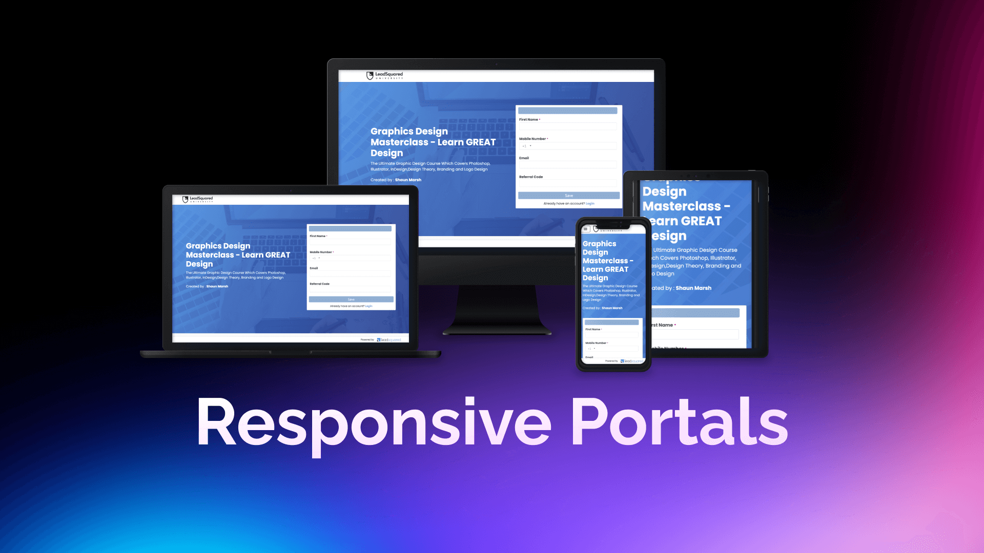 Web Portal Design How To Build Mobile Responsive Portals Leadsquared