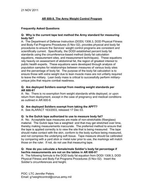 Weight Qualifications For Army