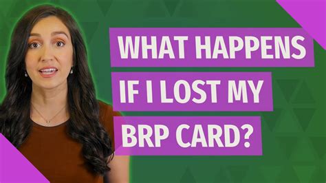 What Happens If I Lost My Brp Card Youtube