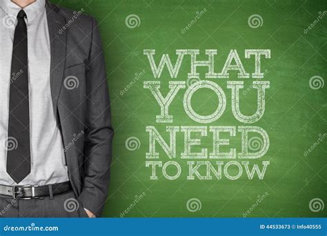 What You Need To Know On Blackboard Stock Image Image Of Instruction