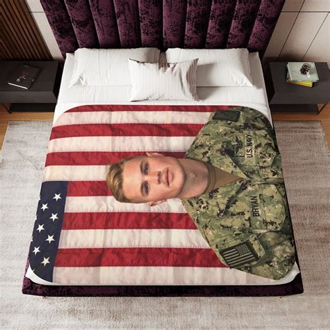 Zach Bryan Navy Blanket Zach Bryan American Flag Two Etsy